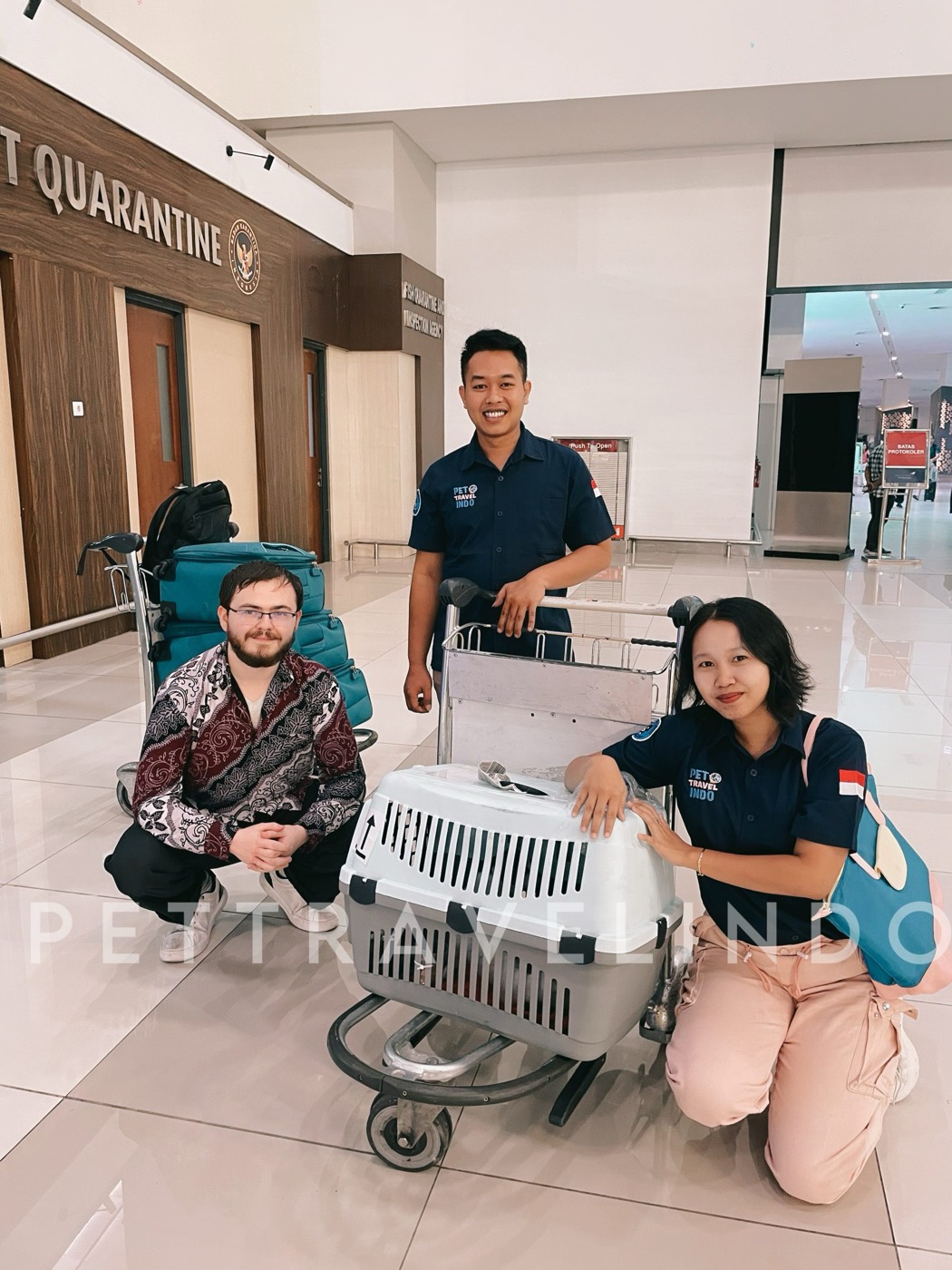 Pet Travel Indo team at the pet quarantine office