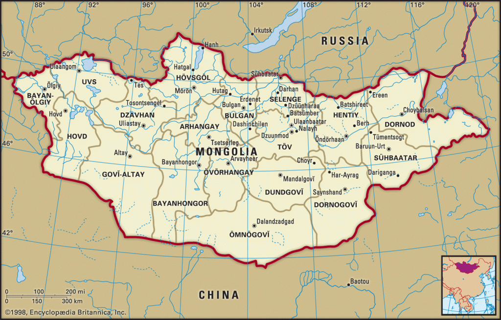 Mongolia map